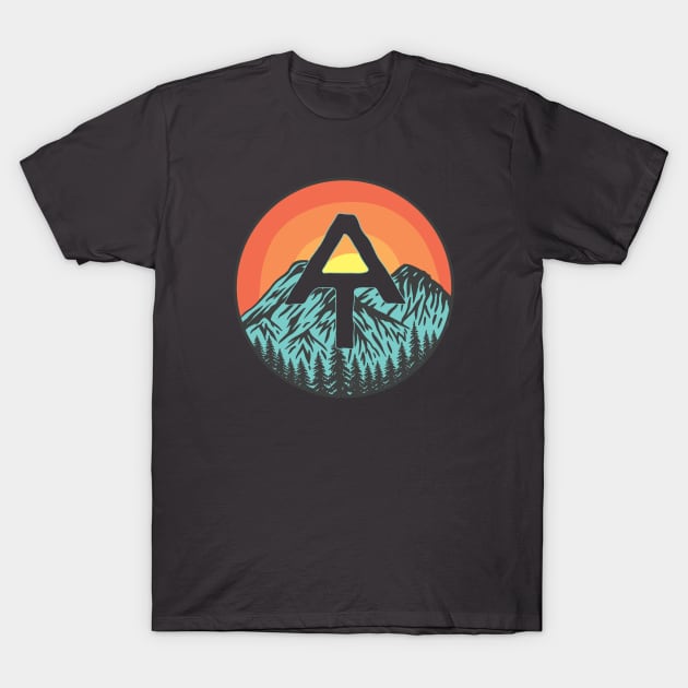 Appalachian Trail Mountains With Sunset Art T-Shirt by USProudness